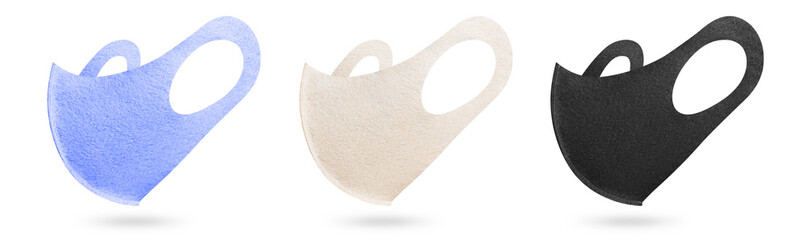Many medical disposable masks for protection. Surgical mask.