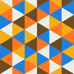 Seamless multicolor modern mosaic geometry triangle pattern