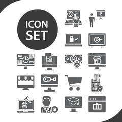 Simple set of credit related filled icons.