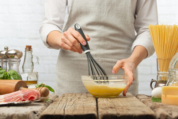 Chef Preparing Cheese Sauce, Light Kitchen Recipe Book, Cooking and Gastronomy