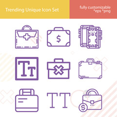 Simple set of dismissed related lineal icons.