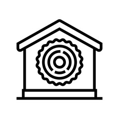 natural material for building line icon vector. natural material for building sign. isolated contour symbol black illustration