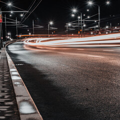 night traffic on the highway