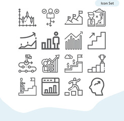 Simple set of come on related lineal icons.