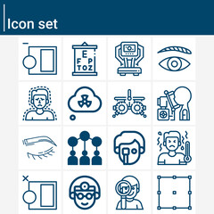 Simple set of moderation related lineal icons.