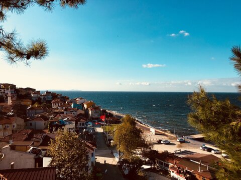 view of the city of the sea and city