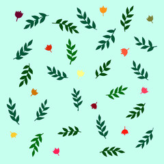 Background pattern, creative texture and color of plants and flowers
