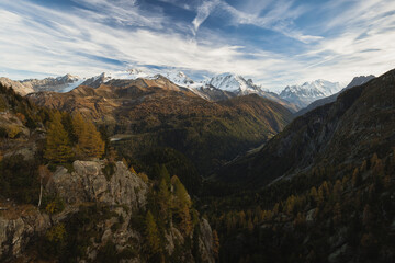 Alpine view from the Emosson dam, Switzerland