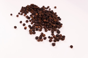 piled brown and black balls top view