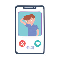 boy smartphone online dating, virtual love