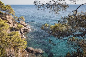 Mediterranean coast on the French Riviera, Le Rayol, France