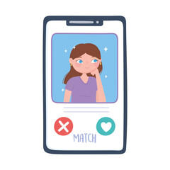 girl match social media, dating application