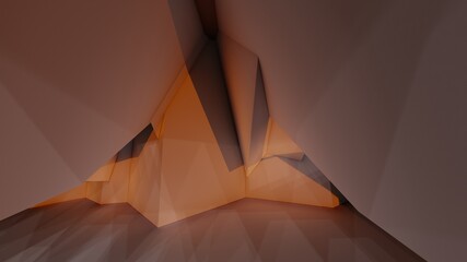 Fototapeta na wymiar Abstract architecture background geometric pattern of design 3d render