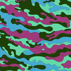 Fototapeta premium Fashionable camouflage pattern, vector illustration.Military print &nbsp;Vector wallpaper