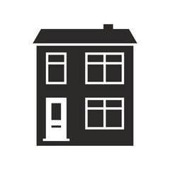 Home icon. House. Property. Real estate. Vector icon isolated on white background.