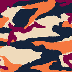 Fashionable camouflage pattern, vector illustration.Military print  Vector wallpaper
