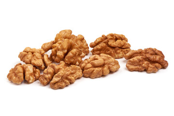 Walnut kernel, Nuts, isolated on white background