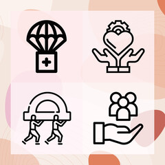 Simple set of recover related lineal icons