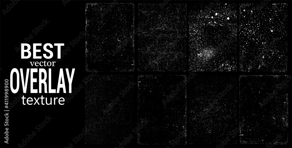Poster overlays stamp texture with effect grunge, damage, old, concrete, spray effect and drop ink splashes