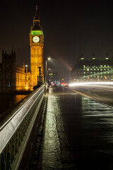 Fototapeta na wymiar Big Ben, Houses of Parliament, Westminster Bridge, London at Night