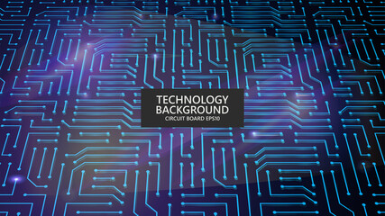 Circuit board background. High tech technology futuristic illustration. Vector modern wallpaper