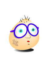 Funny egg little monster