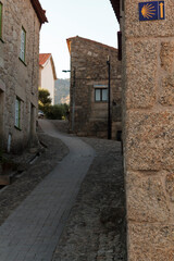Fototapeta na wymiar Narrow street on portuguese historic village Castelo Novo