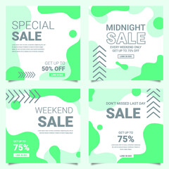 SALE POST FEED SOCIAL MEDIA TEMPLATE VECTOR