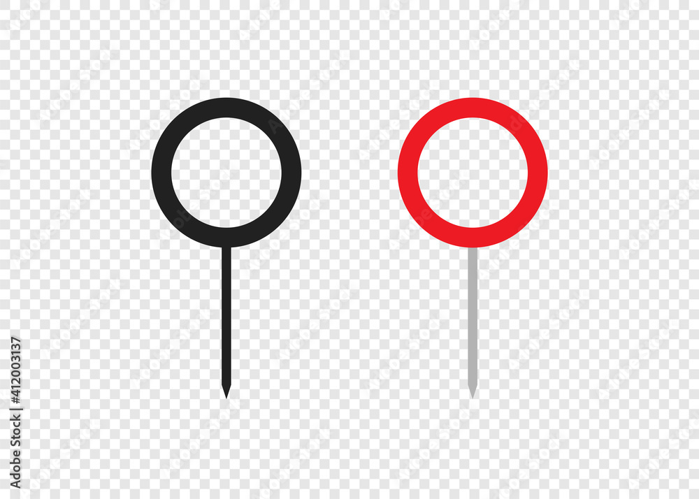 Wall mural map pointer icon set. gps pin sign. place point marker symbol in vector flat