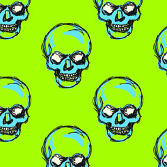 Skull Seamless Repeat Pattern Wallpaper, t-shirt, brand, apparel, background, label, cover