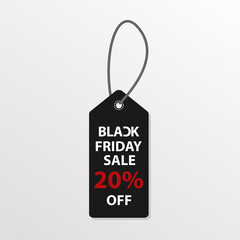 Illustration of Label Tag, Black Friday Big Sale for Web Design Elements Vector Design.