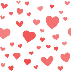 Hearts vector icon seamless pattern. Love texture background for valentine's day.