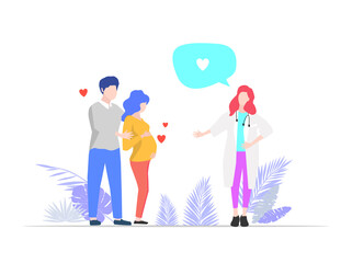 Illustration vector of pregnant women.