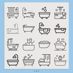 Obraz premium Simple set of salts related lineal icons.