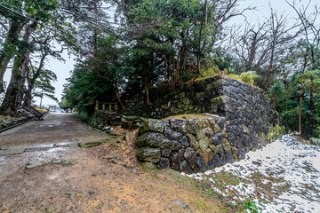 冬の松江城の風景