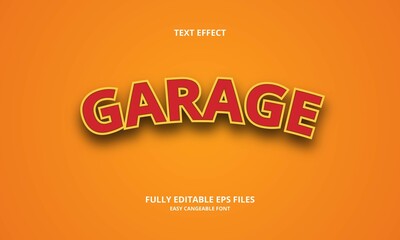 garage style editable text effect	