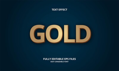 gold style editable text effect	