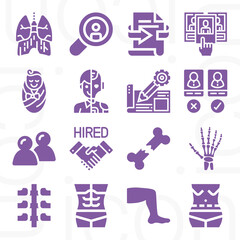 16 pack of chronology  filled web icons set