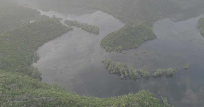 Shkodra Lake, Mont&eacute;n&eacute;gro/Albania. Drone flight. LOG Profile
