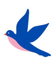 Blue Bird Flying