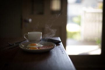 Cup of fresh tea for breakfast