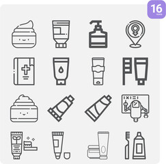 Simple set of doctrine related lineal icons.