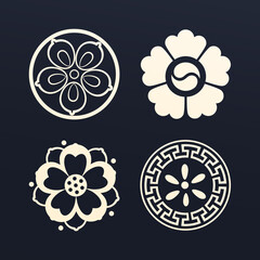 Traditional korean symbols.