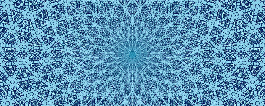 Blue spiral abstract fractal pattern background