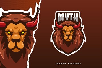 Monster Animal E-sport Game Logo Template