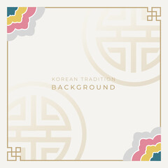 Korean new year background with traditional pattern.