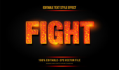 Modern Text style Effect magma. Editable text.