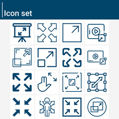 Simple set of horizons related lineal icons.