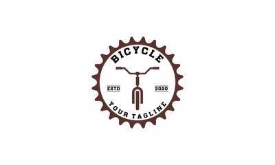 Bicycle Logo Design Illustration, bicycle vector logo in white background
