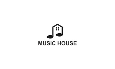 house music logo with white background